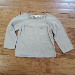 Bonpoint tan neutral crew sweater